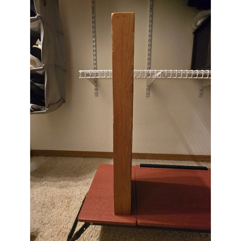 Handmade Rustic Wooden Ladder Shelf Decorative 7-Tier Display Rack Brown Wood